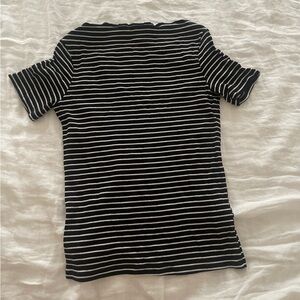 Zara Black/White Striped Shirt